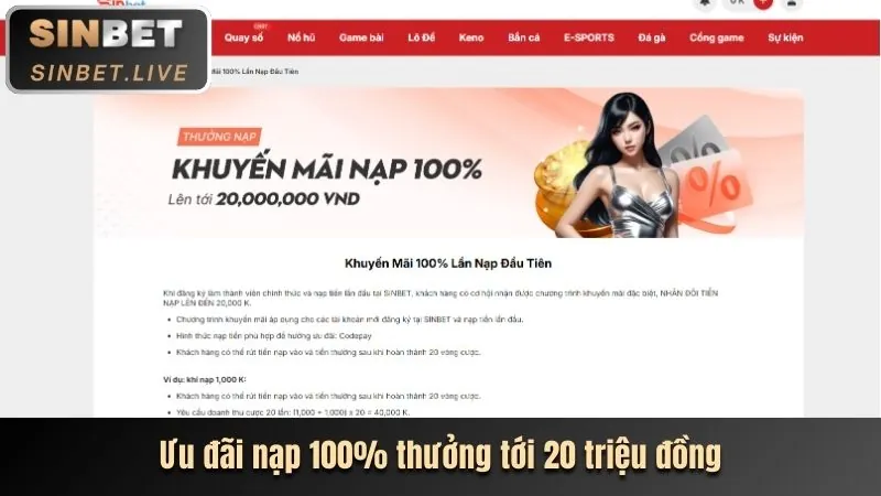 Tiền thưởng chào mừng thabet casino cho thành viên mới
